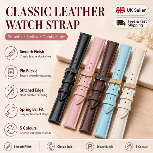 Genuine leather watch - leather,