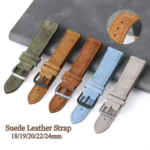 Genuine suede leather watch - genuine,