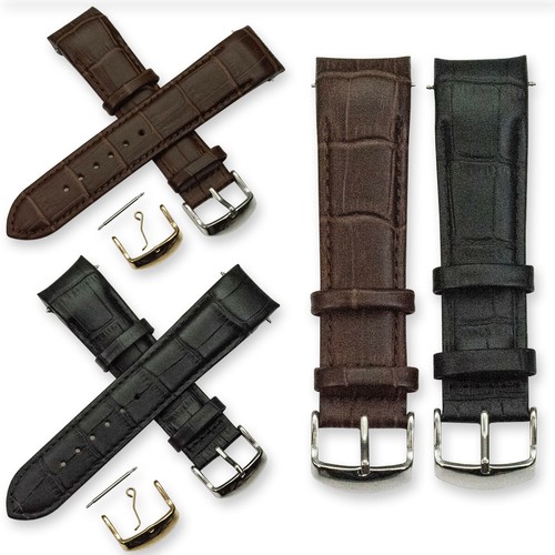 Curved ends leather watch - ends,