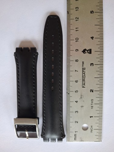 Black leather swatch style - black,