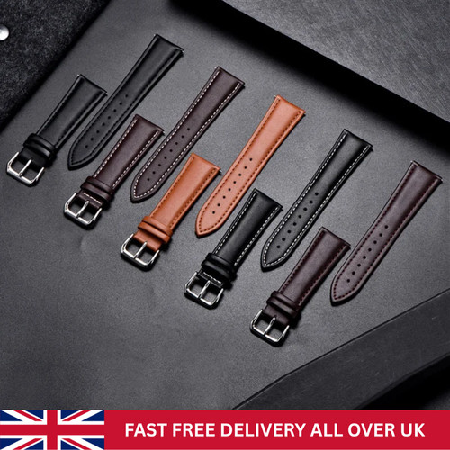 Calfskin leather watch strap - leather,