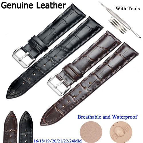 Genuine leather watch strap - watch,