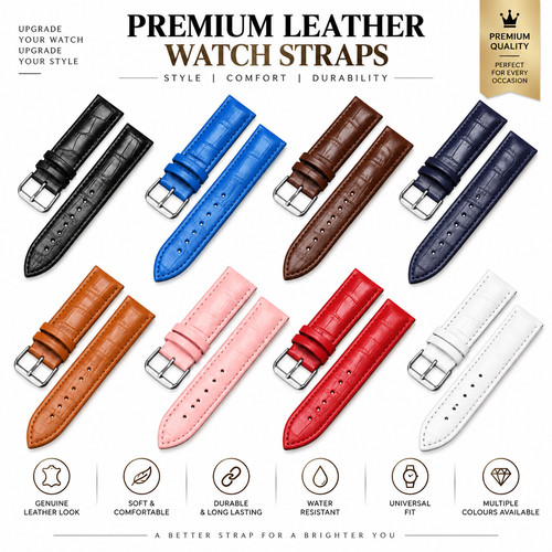 Mens genuine leather watch - genuine,