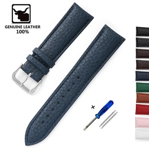 Leather watch strap genuine - leather,