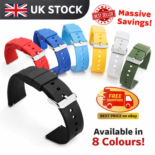 Silicone rubber watch strap - rubber,