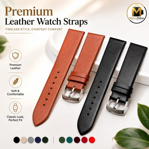 Genuine leather ladies - leather, watch