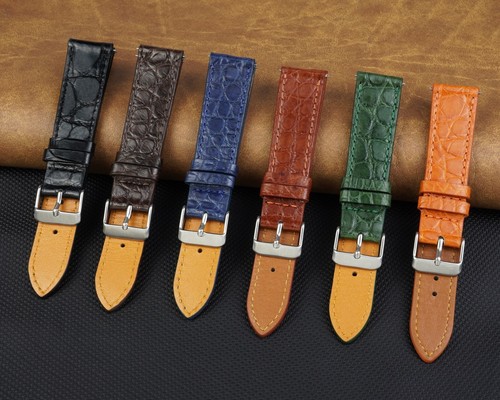 Crocodile leather watch strap - crocodile,