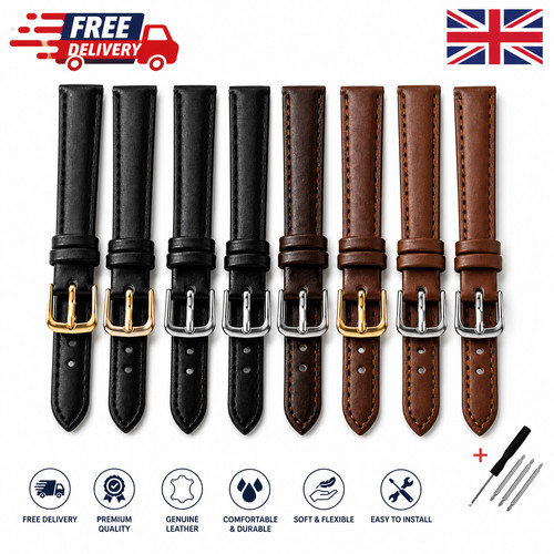 Genuine leather watch strap - leather,