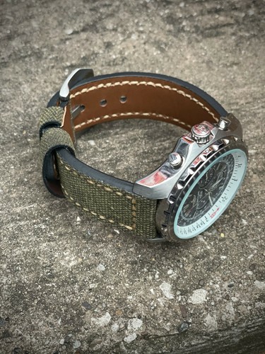 Thick green canvas leather - green,