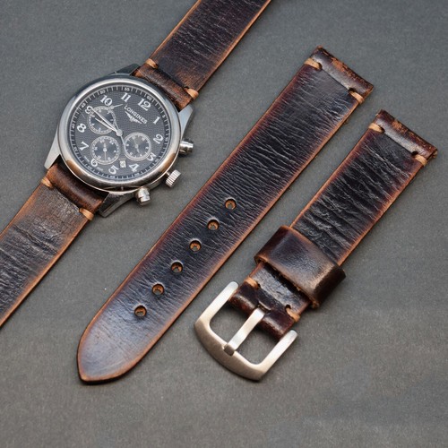 Leather watch strap - watch,
