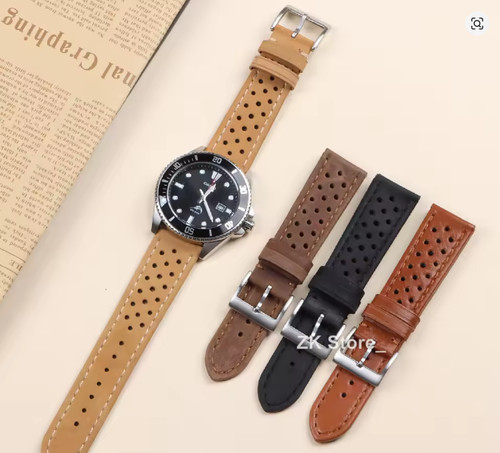 Genuine leather racing watch - genuine,