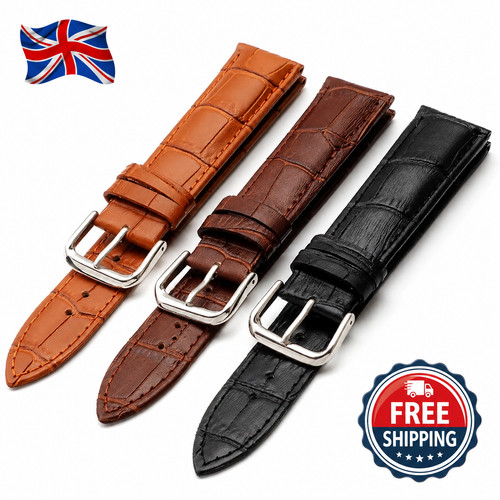 Mens genuine leather watch - leather,