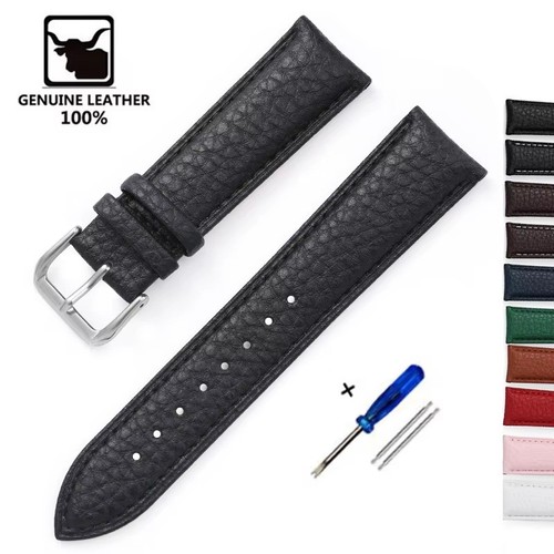 Leather watch strap genuine - leather,