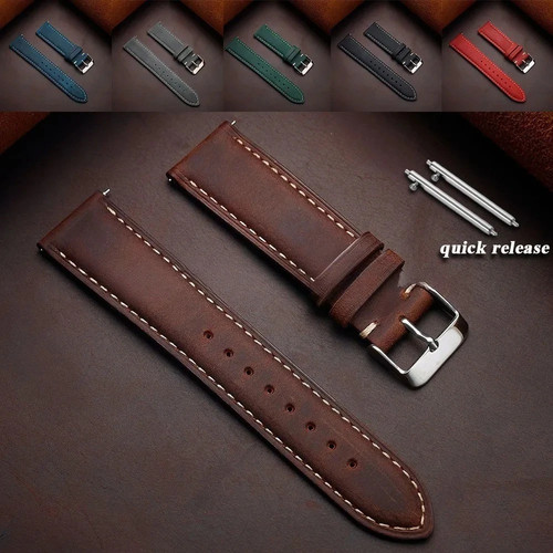 Leather watch band 18mm - watch,