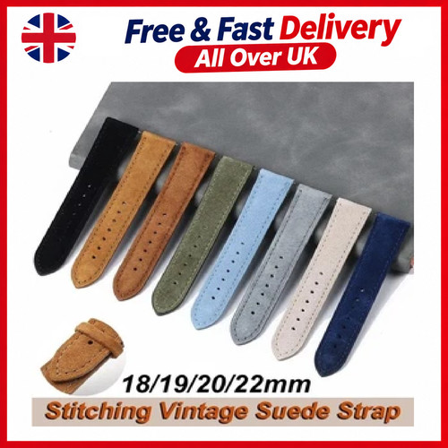 Vintage suede leather watch - suede,