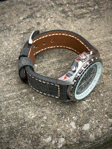Thick black canvas leather - black,